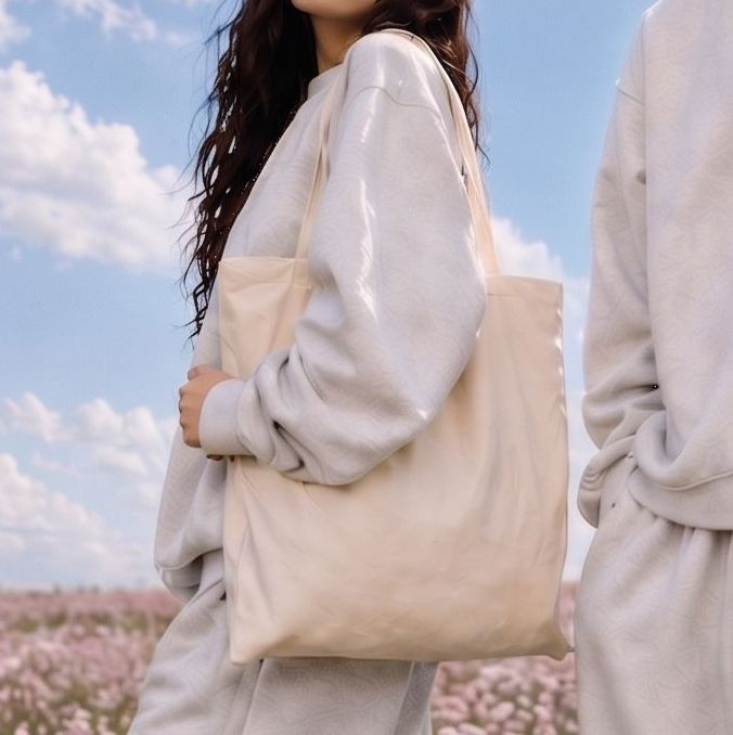LONG HANDLE PROMO SHOPPER COTTON BAG