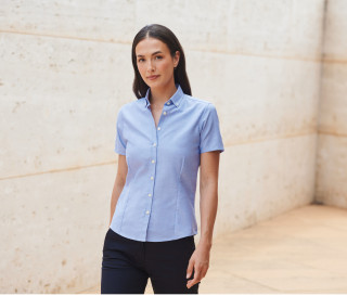 LADIES’ MODERN OXFORD SHORT SLEEVED SHIRT – REGULAR FIT