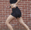 LADIES DOUBLE LAYER SPORTS SHORT